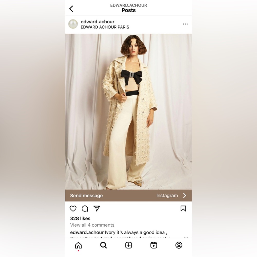 Edward Achour Paris Chic 3 Season Coat